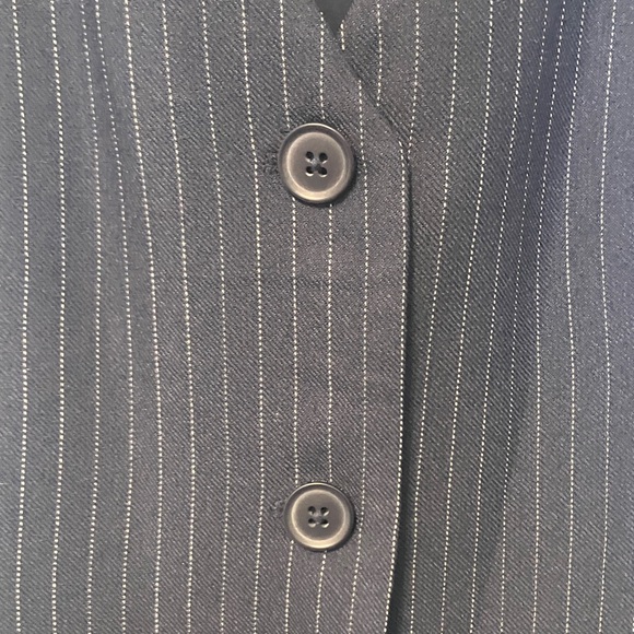 Abercrombie & Fitch Mara Vest Pinstripe Button-Front Navy Mini Dress - Picture 4 of 6